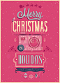 Vintage Christmas Poster. Vector illustration._Yestone