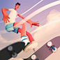 Skater Dudes by @bymustafakural  #dribbble #dribbblers #illustration #design