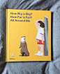 在木鸟书店买到了@岑骏juncen 画的童书《How Big is Big? How Far is Far? All Around Me》，画得真自如啊！是画给小朋友的所以气息很温柔 ​​​​