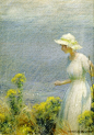 【油画】美国Charles Courtney Curran《伊人如花》