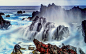 General 1920x1200 landscape nature sea rock coast horizon waterfall Easter Island Chile