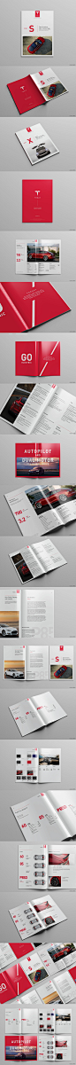 TESLA特斯拉汽车模型概念信息画册设计-Serge Mistyukevych [21P]
