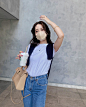 Photo shared by hinano on July 06, 2022 tagging @levis, @hm, @poloralphlauren, @cafune.official, and @uniqlo_jp. May be an image of 1 person, standing and indoor.