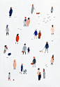Kate Pugsley, illustration, design, artwork, tiny people, human character, drawing, pattern