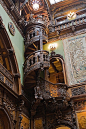 Wood Carved Staircase, Pele&#;8217s Castle, Romania.
photo via soyk