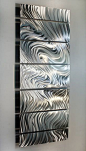 HUGE SALE Large Multi Panel Wall Art in Silver by JonAllenMetalArt