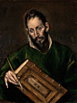 El Greco (Domenikos Theotokopoulos) (Greek, Iráklion (Candia) 1540/41–1614 Toledo). Saint Luke, ca. 1600–1605. The Metropolitan Museum of Art, New York. On loan from The Hispanic Society of America, New York, NY | This work is featured in “El Greco in New