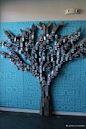 Once you enter the main office area, you'll see a "tree of life," with a picture of each Honest Company employee branching out from the four founders. The company employs about 200 people in its Los Angeles headquarters in addition to 100 more i