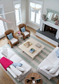 beach house living room by Erica Burns Interiors