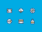 Treasure Hunt Icons : My design process is like a treasure hunt. These icons will appear on my new website launching later this month.

They represent:
• Briefing (Treasure Map)
• Conception (Thunderstorm)
• Direction (...