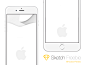 iPhone 6 & 6 Plus .sketch Freebie by Hudson-Peralta in 35个新鲜的iPhone6展示模型PSD下载
