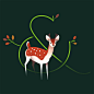 Illustration of an ampersand and a deer. by happydorid on tumblr