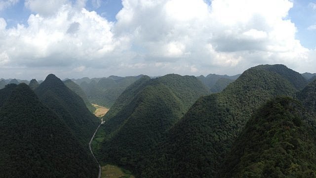 登上石上森林的观景台，远眺四周景色。,s...