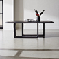 Anywhere Grey Dining Table | CB2 : Shop Anywhere Grey Dining Table.  Sculptural form highlights the drama of dark grey concrete.  "I love this table for indoor/outdoor dining.  It's graphic and clean at the same time," says designer Jennifer Fis