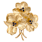 Tiffany & Co. Sapphire and Yellow Gold Floral Pin