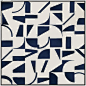 现代简约蓝色系抽象客厅装饰画北欧几何挂画餐厅方形大幅卧室壁画-tmall.com天猫
