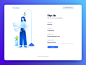 Joule Sign Up Page design flat signup register hero form page login minimal electricity illustration