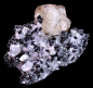 Polybasite atop Calcite from Mexico