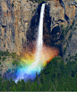 美国。塞米蒂国家公园的彩虹瀑布。#美景##唯美# #美图# #风景# #小清新# #治愈系#自然#场景#