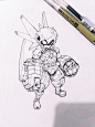 Robo Bakugo, Eriko Pedojan : Colored one of my afterwork doodles<br/>I think Bakugo's hero outfit fits more as a mecha