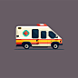 救护车急救车插画矢量图设计素材