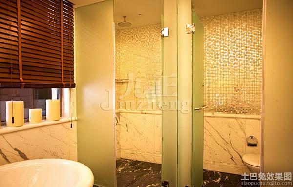 卫生间淋浴室隔断瓷砖效果图