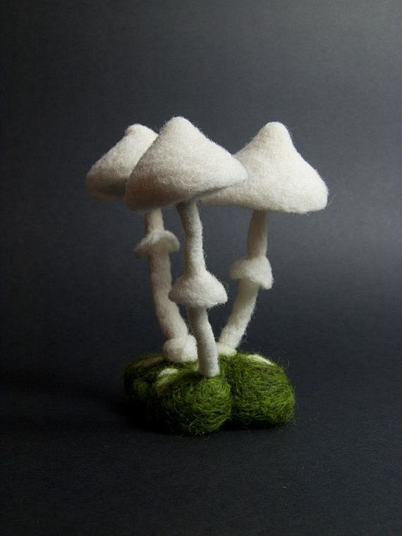 Felted mushrooms