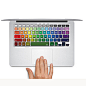 macbook 键盘保护贴纸-彩虹键盘贴