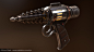 Retro-futuristic Ray Gun, William Steel : This is a Ray Gun I made for my class at Edinburgh College. We were asked to produce a weapon with a Retro-Futuristic style. 

After initially completing the Gold Variant, I decided to create an additional skin wi