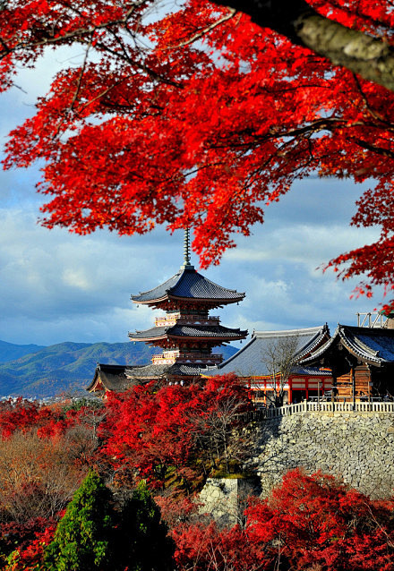 日本：京都、清水寺三重塔
via @li...