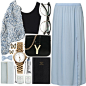 A fashion look from December 2014 featuring knit cardigan, crop top and maxi skirt. Browse and shop related looks.