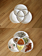韩式风Sang Dishware拼接瓷器餐具-五颜六色的配菜共享碗体封面大图