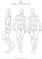 Man male body figure fashion template (D-I-Y your own Fashion Sketchbook): 