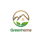 绿色房子圆形logo矢量素材