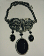 Classic black stone necklace by Pinkabsinthe on deviantART