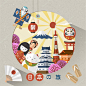 可爱的日本旅行海报 - Originoo锐景创意 图片详情