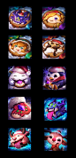 SNOW DOWN ICONS, Steve Zheng : I had this big opportunity to do these icons! 
Thank Alex and team gave me feedbacks! I learnt a lot!
And these were collaboration with the Riot Games skins art team.