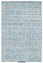 现代简约浅蓝色几何图案地毯贴图