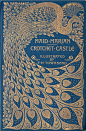 Attractive late 19th century gilt design on blue cloth - The beautiful art nouveau Peacock design is by AA Turbayne: 