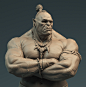 Tribal orc , Pavel Protasov : It's always good to sculpt another orc. This one was originally started at Promised land speed sculpt challenge.  Got really inspired by "Orken" artwork from SIXMOREVODKA STUDIO. It's WIP and hopefully, I'll texture