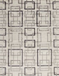 Interlink, Silvery Moon  Contemporary, Abstract, Patterned, Geometric, Natural Material, Silk, Wool, New by Samad