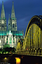 Cologne Cathedral and Hohenzollern Bridge,...