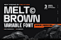 3款Meltbrown现代极简工业风电竞机能潮牌logo广告海报英文字体包
