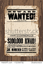 vector retro wanted poster...