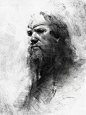 Male_portrait_2, Greg Rutkowski : Practice piece from imagination.