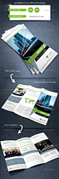 现代和企业三折手册范本 - 信息宣传册