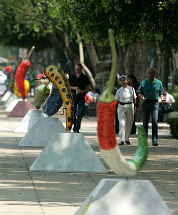 3月29日，墨西哥城文化部门在这里安放了...