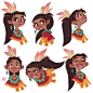 Ana Kaona, Luigi Lucarelli : Explorations for a fantasy tribal girl character