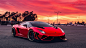 General 3840x2160 car Lamborghini Gallardo supercars sunset red cars Lamborghini vehicle