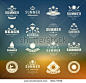 Summer holidays design elements and typography set. Retro and vintage templates. Labels, Badges, Posters, T-shirts, Apparel. Vector set. Beach vacation, party, travel, tropical paradise, adventure. - stock vector